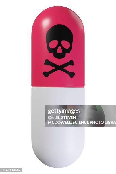 poison capsule, illustration - medical mistake stock pictures, royalty-free photos & images