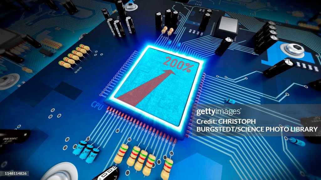 Getty Images Computer Processing Overclocked Computer Processor Illustration High-Res Vector Graphic ...