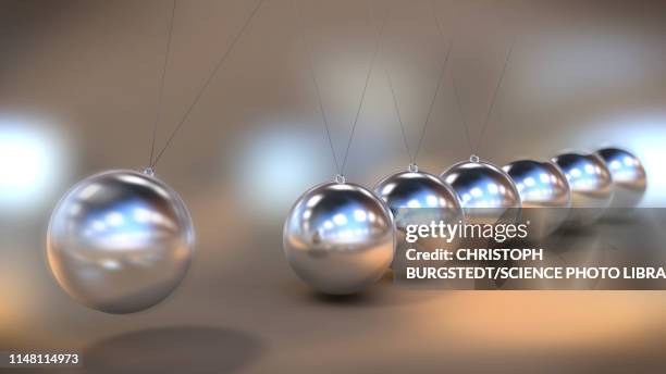 newton's cradle, illustration - pendulum stock illustrations