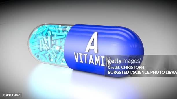 vitamin a capsule, illustration - vitamin a nutrient stock illustrations