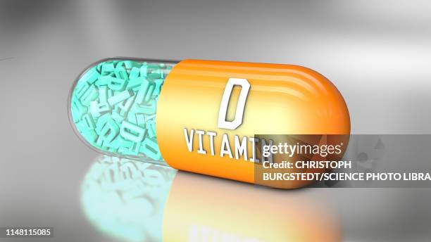 vitamin d capsule, illustration - supplements stock illustrations