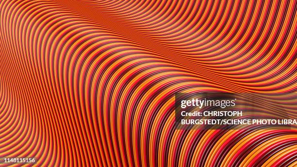 wavy lines, abstract illustration - distorted image stock illustrations