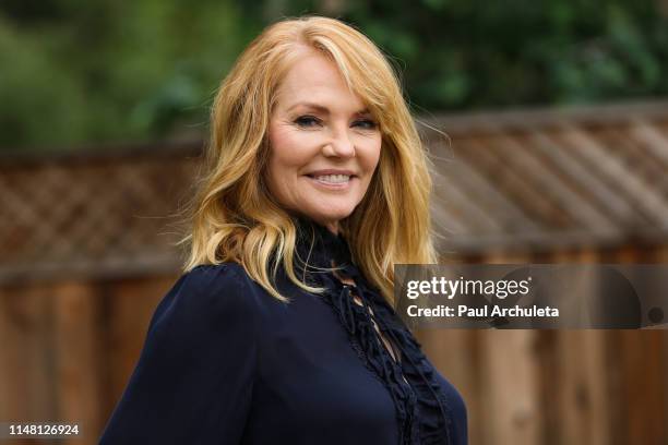 Actress Marg Helgenberger visits Hallmark's "Home & Family" at Universal Studios Hollywood on May 09, 2019 in Universal City, California.