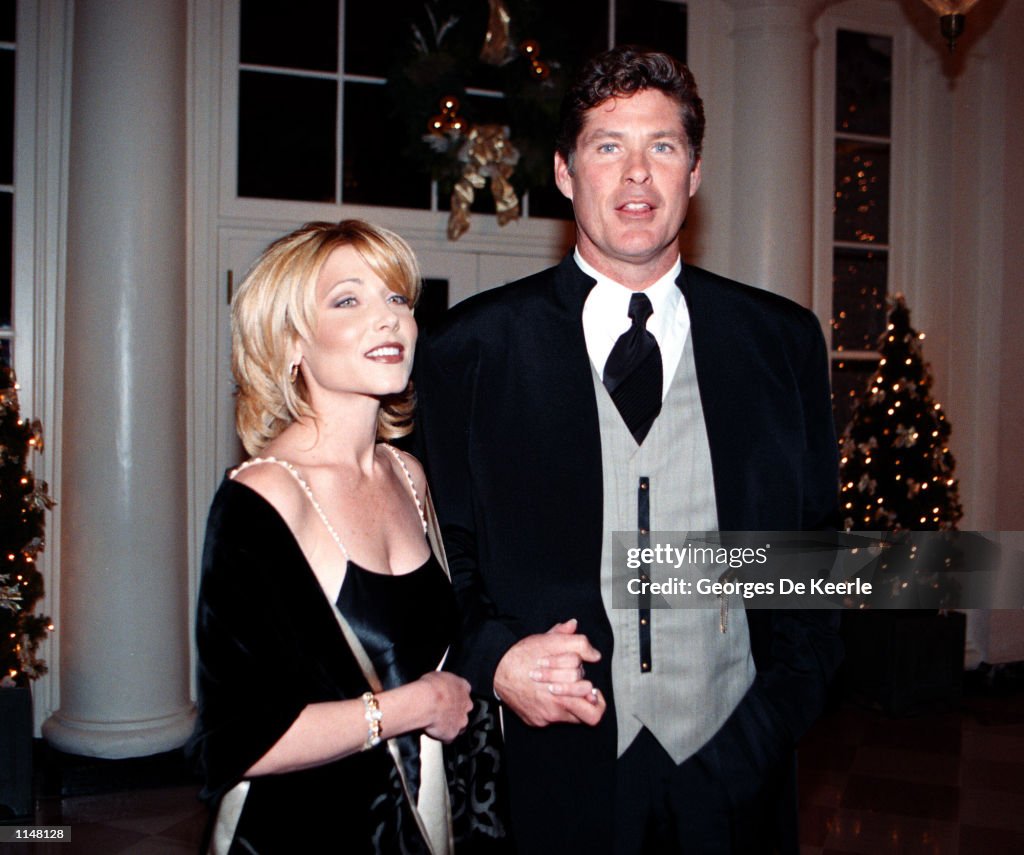 Actor David Hasselhoff and wife Pamela arrive