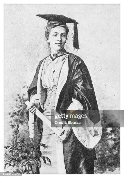 antique photo: dr frances gray - archival doctor stock illustrations