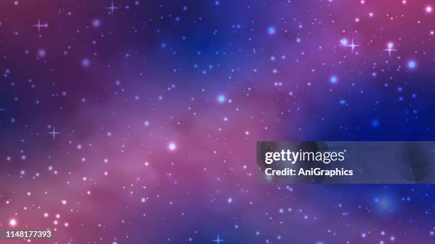 galaxy background - purple galaxy background stock illustrations