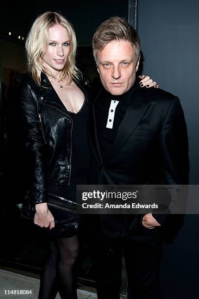 Photographer Rankin and his wife Tuuli Shipster attend Rankin's "Open Rankin" photography exhibition and U.S. Gallery launch party at Rankin Gallery...