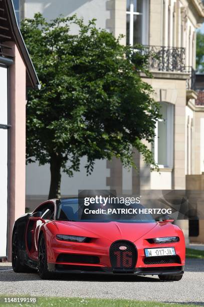 Bugatti Chiron is pictured at the luxury automobiles manufacturer's headquarters in Molsheim, eastern France, on June 5, 2019.