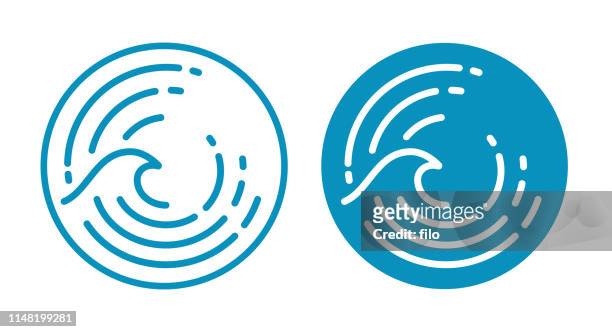 wave ocean symbol - coastal feature stock illustrations