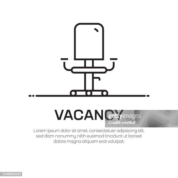 vacancy vector line icon - simple thin line icon, premium quality design element - target customer stock illustrations