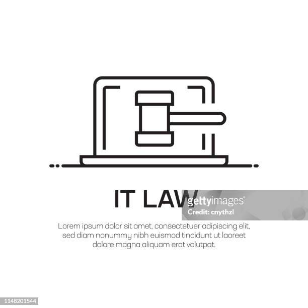 it law vector line icon - simple thin line icon, premium quality design element - spy briefcase stock illustrations