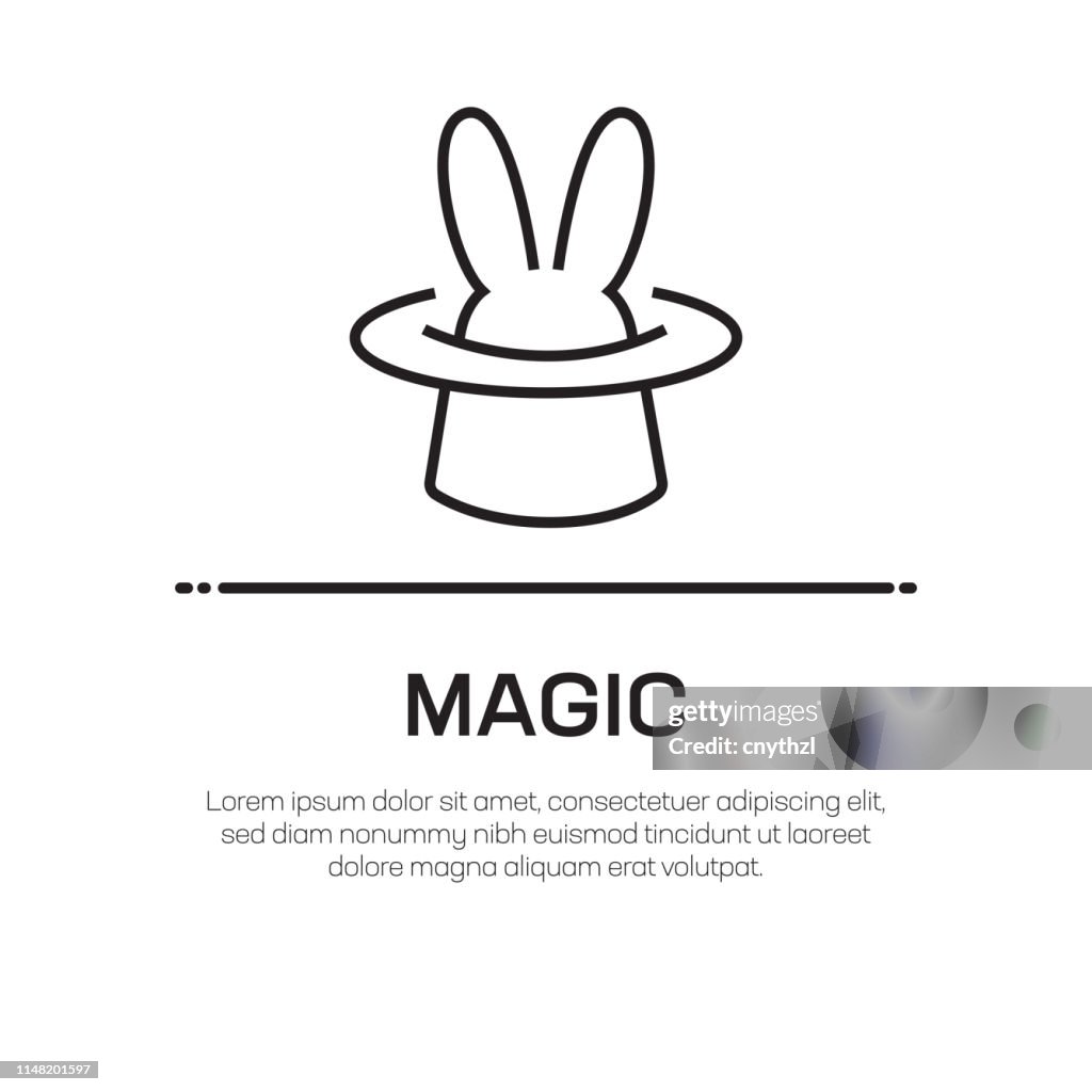 Magic Vector Line Icon - Simple Thin Line Icon, Premium Quality Design Element