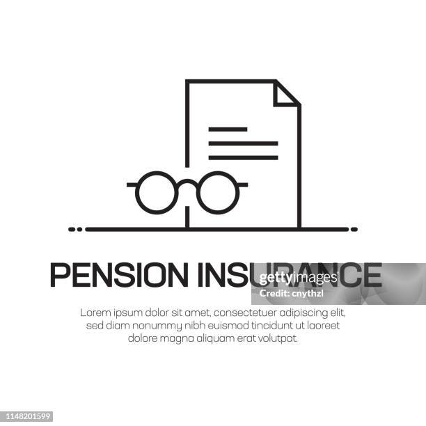 pension insurance vector line icon - simple thin line icon, premium quality design element - emergency button stock illustrations