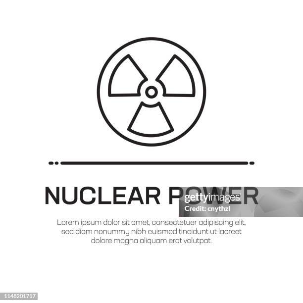 nuclear power vector line icon - simple thin line icon, premium quality design element - heavy wind stock illustrations