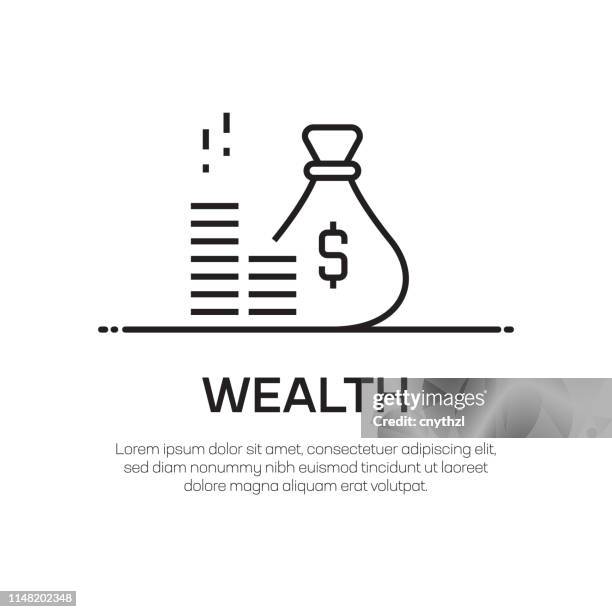 wealth vector line icon - simple thin line icon, premium quality design element - checking account atm stock illustrations