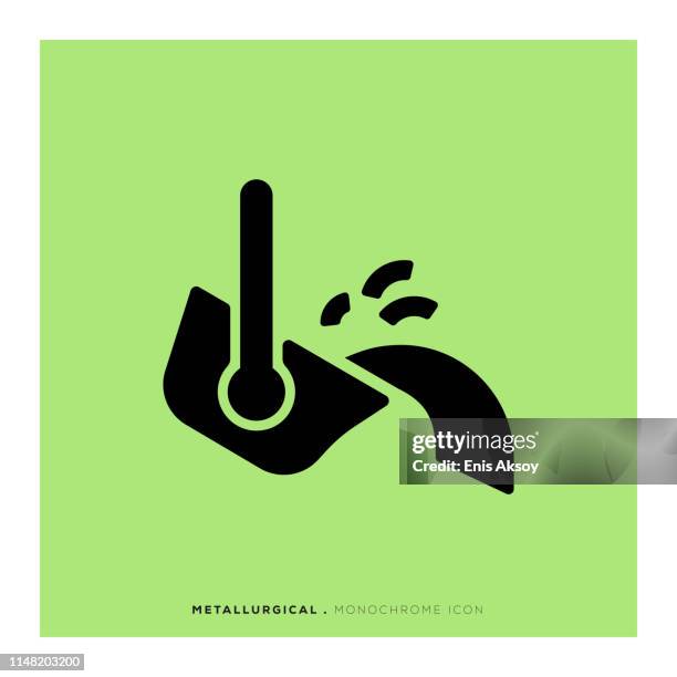 metallurgical monochrome icon - furnace stock illustrations