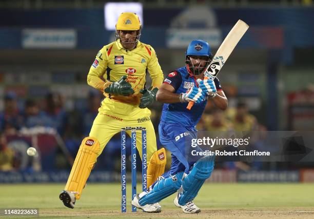 Rishabh Pant of the Delhi Capitals bats during the Indian Premier League IPL Qualifier Final match between the Delhi Capitals and the Chennai Super...