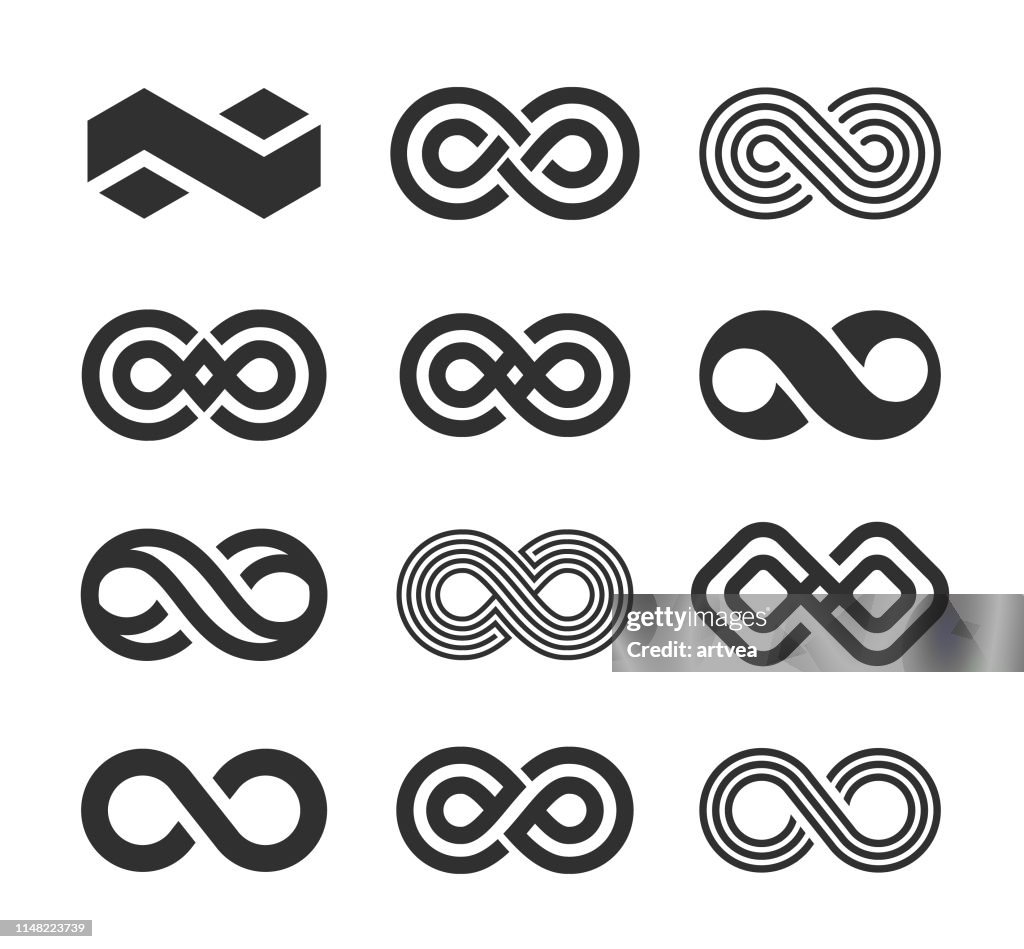 Infinity Symbol Icons Set High-Res Vector Graphic - Getty Images