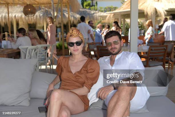 Chrysanthi Kouroupi and Manos Gavras celebrate the start of summer with Casamigos at Nobu Hotel Marbella and Puente Romano on May 10, 2019 in...