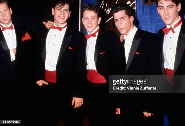 New Kids On The Block : Donnie Wahlberg, Jordan Knight, Joey McIntyre, Danny Wood and Jonathan Knight at the taping of the television special,...