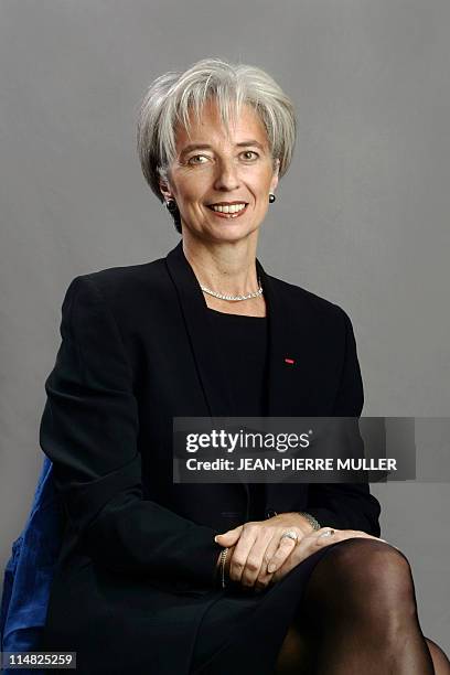 Christine Lagarde, Chairman of the Executive Committee of lawyers association Baker & McKenzie poses 13 November 2004 in Marseille, during the Cite...