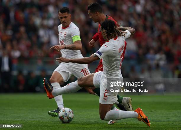 Cristiano Ronaldo of Portugal and Juventus in action during the UEFA Nations League Semi-Final match between Portugal and Switzerland at Estadio do...