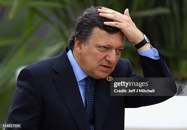 European Commission President Jose Manuel Barroso arrives at day 2 of the G8 summit on May 27, 2011 in Deauville, France. The Tunisian Prime...