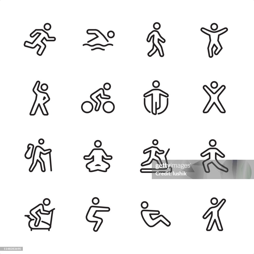 Sport und Fitness-Skizza-Symbol