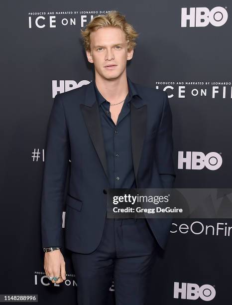 Cody Simpson arrives at the LA Premiere Of HBO's "Ice On Fire" at LACMA on June 5, 2019 in Los Angeles, California.