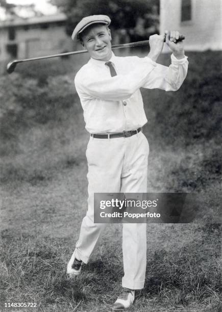 Jerome Dunstan Travers, regarded as one of the leading amateur golfers of the early 20th century, circa 1915. He won the US Amateur golf championship...