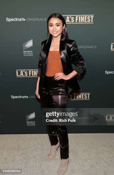 Ciara Riley Wilson attends Spectrum Originals and Sony Pictures Television Premiere Party for "L.A.'s Finest" at Sunset Tower on May 10, 2019 in Los...