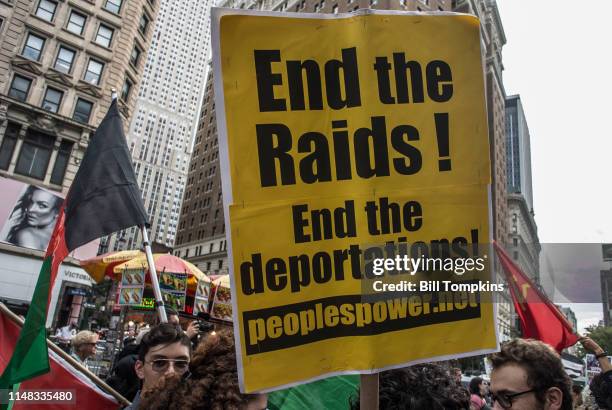 July 30, 2017]: MANDATORY CREDIT Bill Tompkins/Getty Images RESIST WAR and RACISM rally in New York City, uniting an effort to stop attacks on...