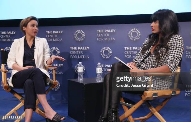 Isobel Yeung, Vice on HBO Correspondent/Producer and Jameela Jamil, actress, activist, founder of I_Weigh attend the "VICE" on HBO Emmy FYC Event on...