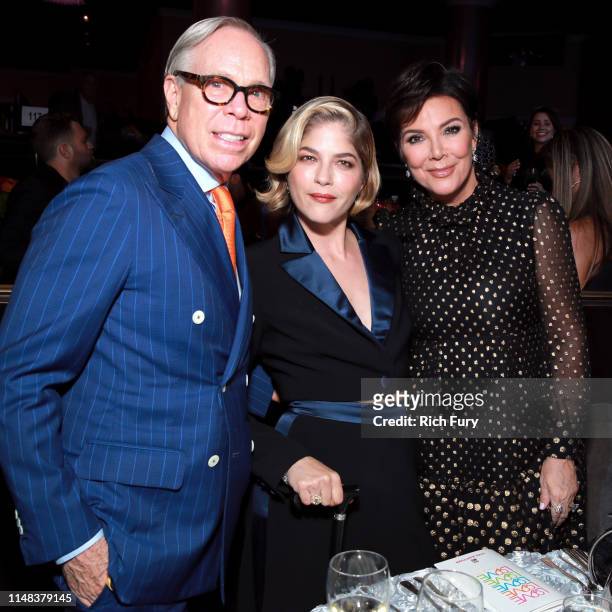 Tommy Hilfiger, honoree Selma Blair and Kris Jenner attend the 26th annual Race to Erase MS on May 10, 2019 in Beverly Hills, California.
