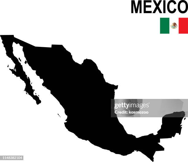 Mexico Map Basic 109 Mexico Flag Map High Res Vector Graphics - Getty Images