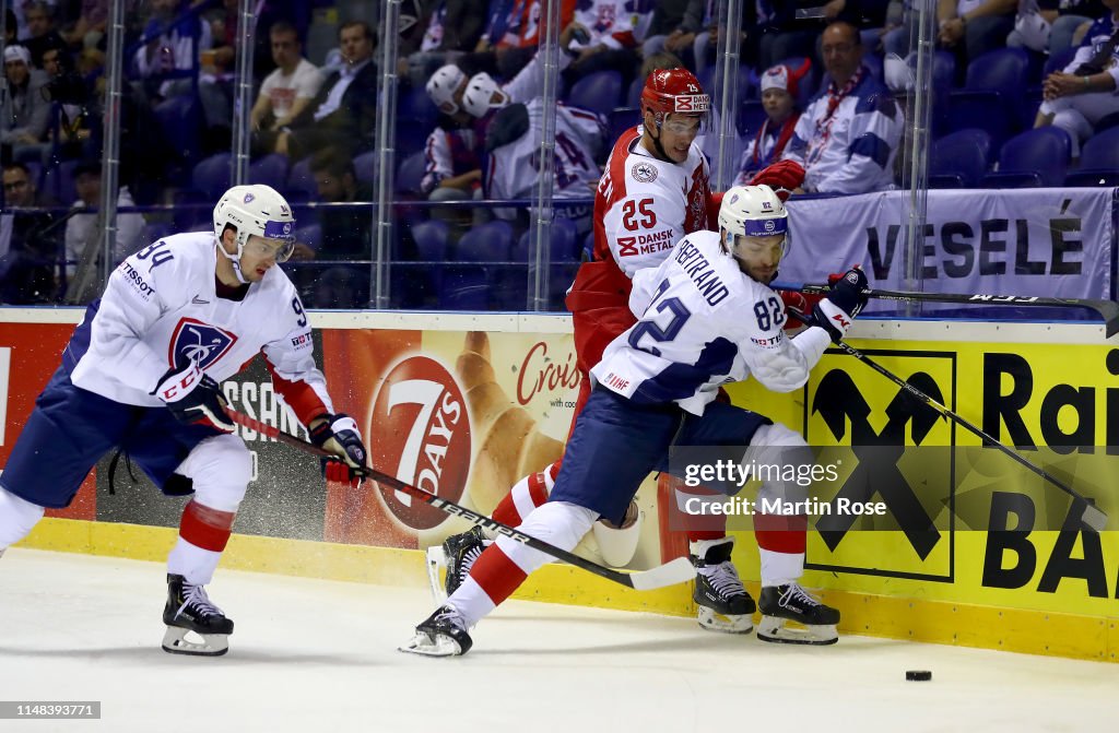 Denmark v France: Group A - 2019 IIHF Ice Hockey World Championship Slovakia
