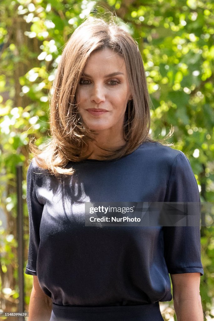 Queen Letizia Of Spain Visit Students Residence