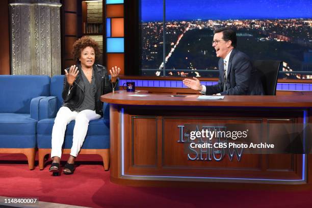 The Late Show with Stephen Colbert and guest Wanda Sykes during Friday's June 3, 2019 show.