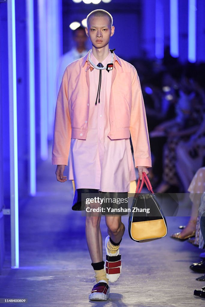 Prada Fashion Prada 2020 Collection A Model Showcases Designs On