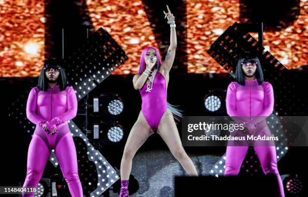 Cardi B performs at Rolling Loud Miami 2019 at Miami Gardens on May 11, 2019 in Fort Lauderdale, Florida.