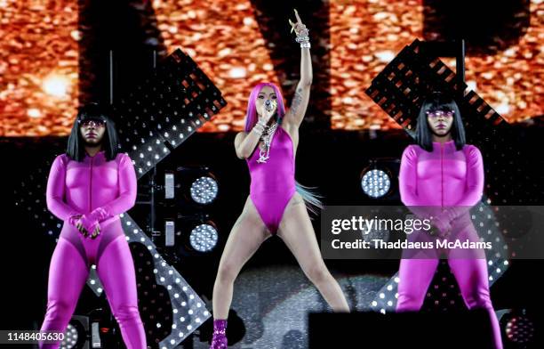 Cardi B performs at Rolling Loud Miami 2019 at Miami Gardens on May 11, 2019 in Fort Lauderdale, Florida.