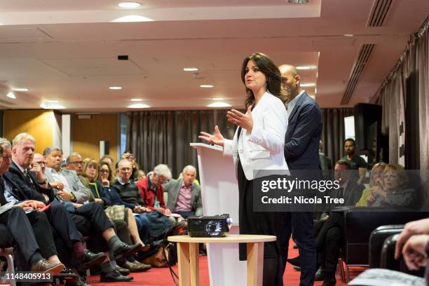 Heidi Allen and Chuka Umunna speaking at Change UK, The Independent Group's West Midlands election rally on May 10, 2019 in Birmingham, United...