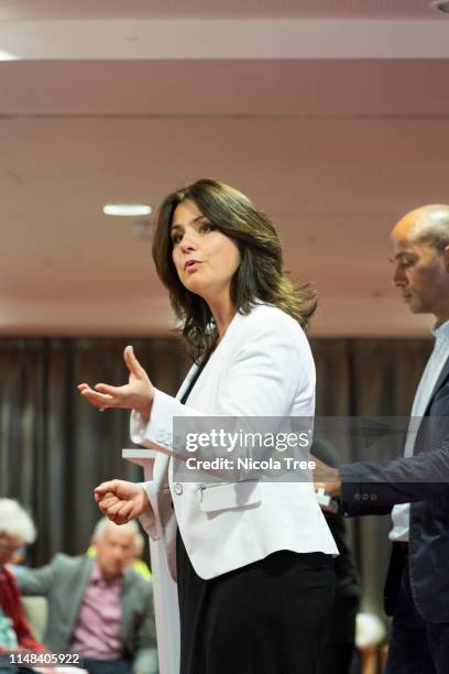 Heidi Allen and Chuka Umunna speaking at Change UK, The Independent Group's West Midlands election rally on May 10, 2019 in Birmingham, United...