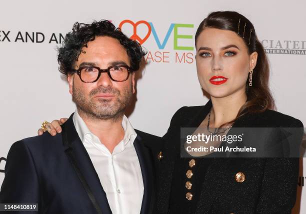 Actor Johnny Galecki and Model Alaina Meyer attend the 26th annual Race To Erase MS Gala at The Beverly Hilton Hotel on May 10, 2019 in Beverly...
