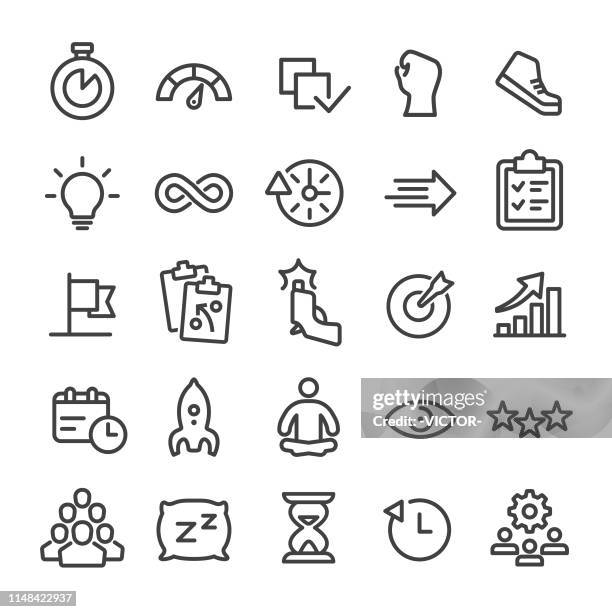 produktivitäts-icon-smart line serie - routine stock-grafiken, -clipart, -cartoons und -symbole