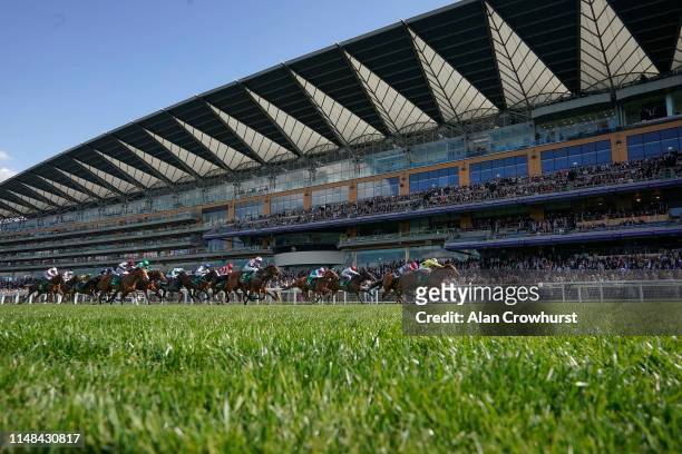 Andrea Atzeni riding Cape Byron win The Tote Victoria Cup at Ascot Racecourse on May 11, 2019 in Ascot, England.