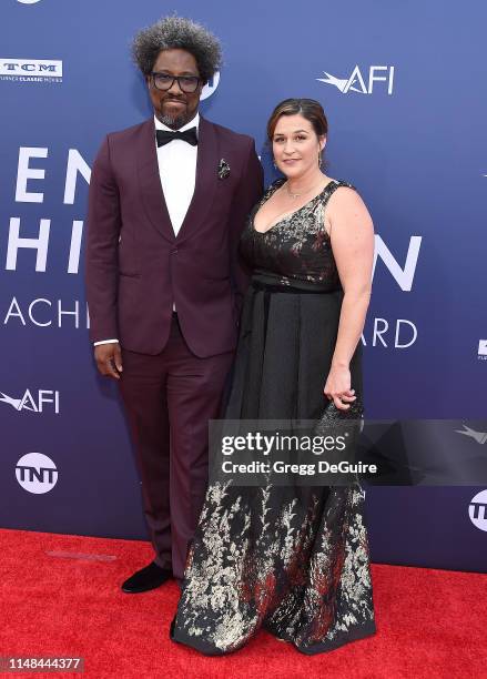 Kamau Bell and Melissa Hudson Bell attend the American Film Institute's 47th Life Achievement Award Gala Tribute To Denzel Washington at Dolby...