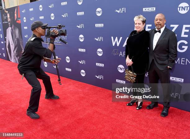 Jesse Beaton and Carl Franklin attend the American Film Institute's 47th Life Achievement Award Gala Tribute To Denzel Washington at Dolby Theatre on...