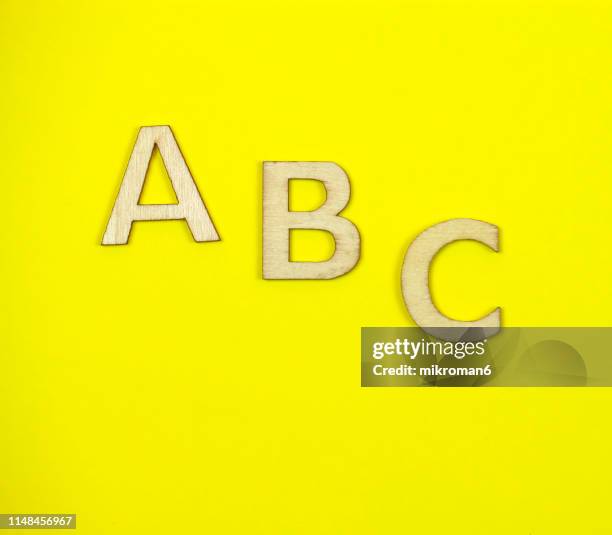 a,b,c letters - lettera a c foto e immagini stock