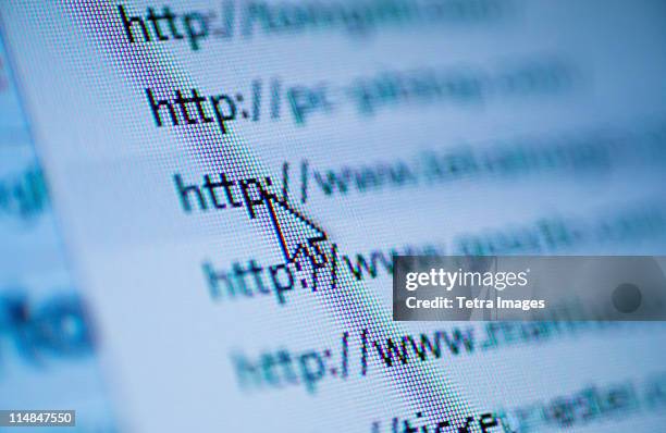 website displayed on screen - web page stock pictures, royalty-free photos & images